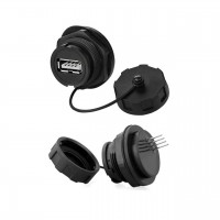 YU Series USB2.0 4Pin Female Socket Data Connector IP67 Waterproof - YU-USB2-JSX-02-001