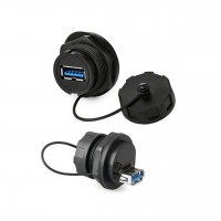 YU Series USB3.0 Female Socket Data Connector IP67 Waterproof - YU-USB3-JSX-01-001