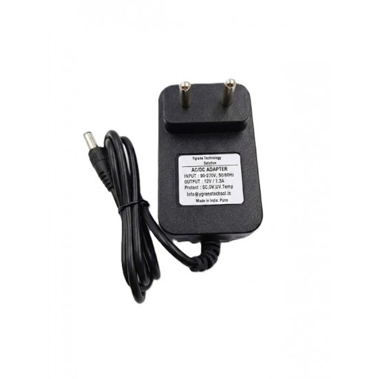 Ygrene 12V 1.3A 15W AC-DC Power Adapter with 5.5mm x 2.1mm DC Jack - 1 Meter Cable Length - 1 Year warranty Ygrene 12V 1.3A 15W AC-DC Power Adapter with 5.5mm x 2.1mm DC Jack - 1 Meter Cable Length - 1 Year warranty