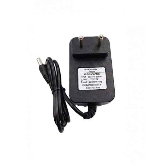 Ygrene 12V 2.5A 30w AC-DC Power Adapter with 5.5mm x 2.1mm DC Jack - 1 Meter Cable Length - 1 Year warranty