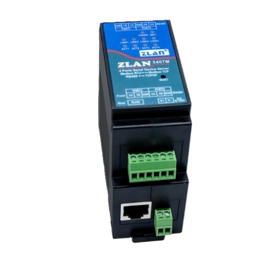 ZLAN5407M 4-Port Serial Device Server / Modbus RTU to Modbus TCP Gateway