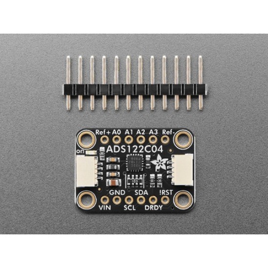 Adafruit ADS122C04 24-Bit ADC - 4 Channel 2-kSPS - STEMMA QT / Qwiic (MPN:6432)