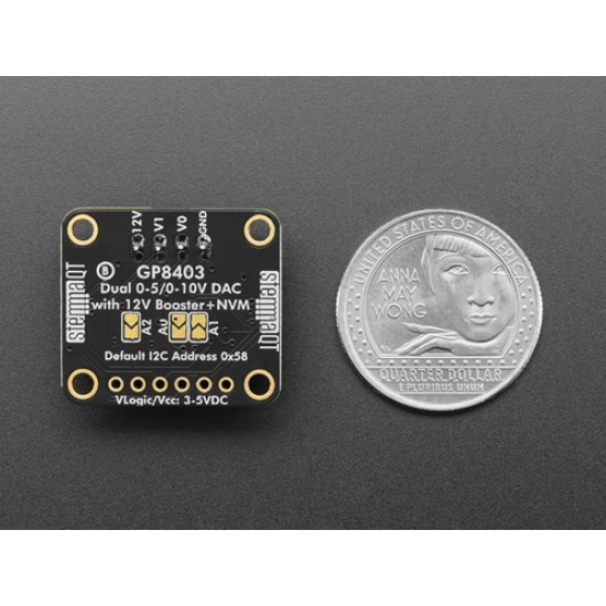 Adafruit GP8403 Breakout Board I2C DAC with 12V Booster + NVM - STEMMA QT / qwiic (MPN:6516) Adafruit GP8403 Breakout Board I2C DAC with 12V Booster + NVM - STEMMA QT / qwiic (MPN:6516)