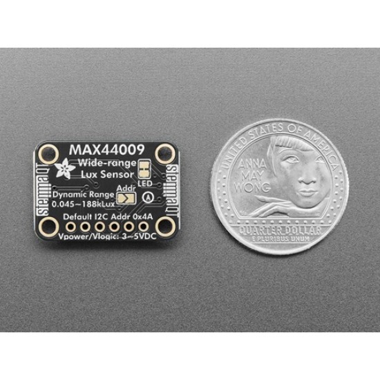 Adafruit MAX44009 Wide-range Lux Light Sensor - 188,000 Lux Max - STEMMA QT / Qwiic (MPN:6498)
