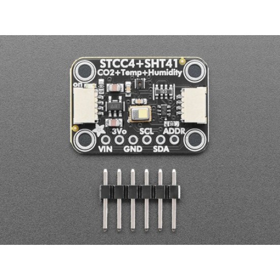 Adafruit STCC4 and SHT41 - CO2, Temperature & Humidity Sensor - STEMMA QT / Qwiic (MPN:6478)