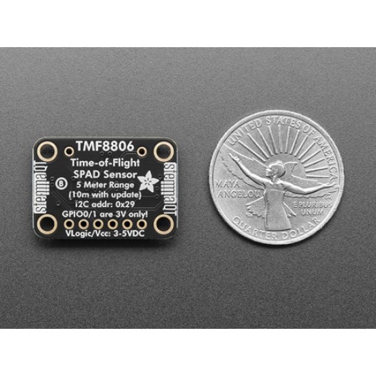 Adafruit TMF8806 Time of Flight Distance Sensor - 10mm to 5m - STEMMA QT / Qwiic (MPN:6501)