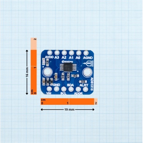 ADS1015 12-bit 4-Channel ADC Module – I2C Analog to Digital Converter (BO-10162) ADS1015 12-bit 4-Channel ADC Module – I2C Analog to Digital Converter (BO-10162)