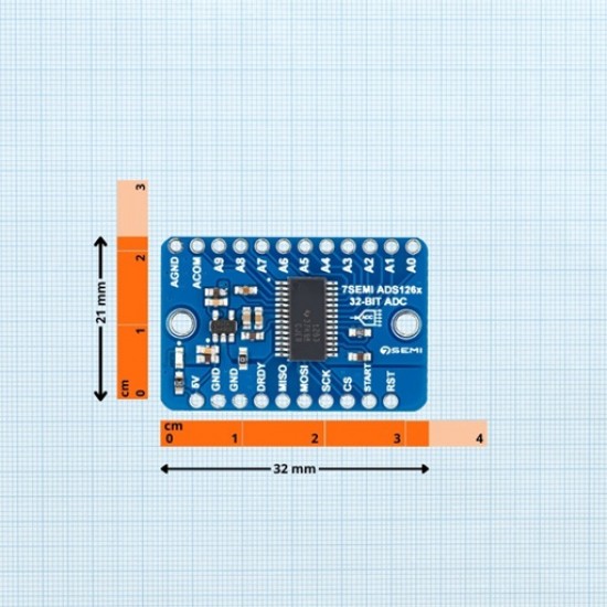 ADS1263 32bit ADC with PGA Breakout