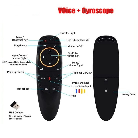 Air Mouse - 2.4GHz Wireless Gyroscope Air Mouse Remote Control