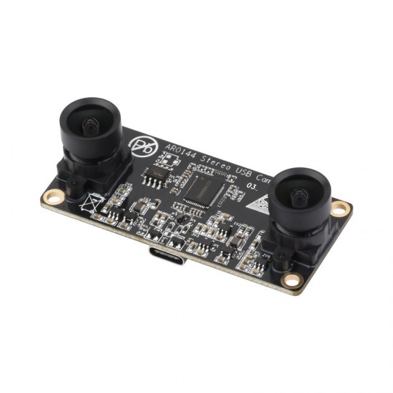 AR0144 2MP Stereo USB Camera Module, AR0144 Sensor Chip, USB2.0 Port, Synchronized Same-frame Output, 52mm Baseline, Featuring Distortion-free Lenses AR0144 2MP Stereo USB Camera Module, AR0144 Sensor Chip, USB2.0 Port, Synchronized Same-frame Output, 52mm Baseline, Featuring Distortion-free Lenses
