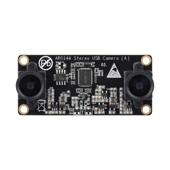 AR0144 2MP Stereo USB Camera Module, AR0144 Sensor Chip, USB2.0 Port, Synchronized Same-frame Output, 52mm Baseline, Featuring Distortion-free Lenses AR0144 2MP Stereo USB Camera Module, AR0144 Sensor Chip, USB2.0 Port, Synchronized Same-frame Output, 52mm Baseline, Featuring Distortion-free Lenses