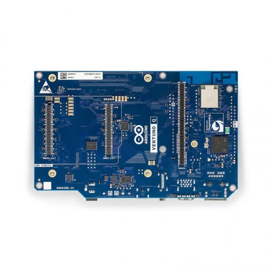 Arduino VENTUNO Q Edge AI Computer with Qualcomm + STM32 Dual-Brain Architecture, 40 Dense TOPS, Extensive Expansion for Industrial and Robotics Applications Arduino VENTUNO Q Edge AI Computer with Qualcomm + STM32 Dual-Brain Architecture, 40 Dense TOPS, Extensive Expansion for Industrial and Robotics Applications