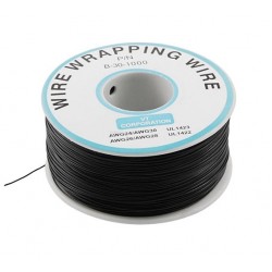 B-30-1000 30AWG PVC Wire Wrap Wire – 230m Black Durable Insulated Hook-Up Wire B-30-1000 30AWG PVC Wire Wrap Wire – 230m Black Durable Insulated Hook-Up Wire