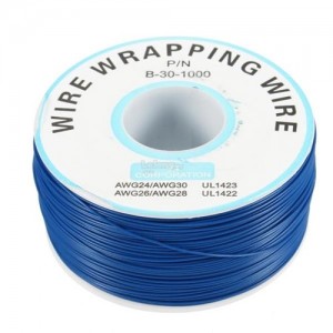 B-30-1000 30AWG PVC Wire Wrap Wire – 230m Blue Durable Insulated Hook-Up Wire