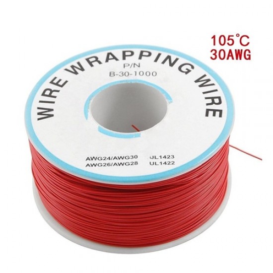 B-30-1000 30AWG PVC Wire Wrap Wire – 230m Red High-Quality Insulated Wire