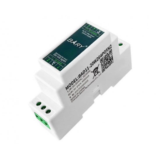 Ebyte BAD11-20W264P05N2 5V 20W AC-DC Isolated Step-Down DIN Rail Power Supply