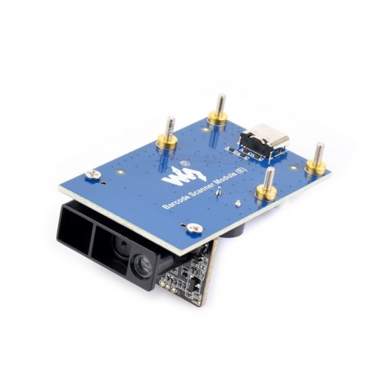 Waveshare 2D Codes Scanner Module (E), Barcode / 2D Code Scanner Module, Supports Metal DPM Code Recognition, Compatible With Multiple Barcode Formats Including DotCode And DM, USB And UART Interfaces Waveshare 2D Codes Scanner Module (E), Barcode / 2D Code Scanner Module, Supports Metal DPM Code Recognition, Compatible With Multiple Barcode Formats Including DotCode And DM, USB And UART Interfaces