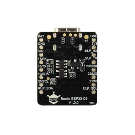 DF ROBOT Beetle ESP32 C6 Mini Development Board for Wireless Smart Wearable Device (Supports BLE / Matter) (MPN: DFR1117) DF ROBOT Beetle ESP32 C6 Mini Development Board for Wireless Smart Wearable Device (Supports BLE / Matter) (MPN: DFR1117)