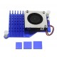 Active Cooler for Raspberry Pi 5 - Aluminum Heatsink With Thermal Pads (Blue Color)