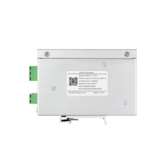 Waveshare CAN FD Protocol Converter, CAN FD To ETH Bidirectional Data Communication, Supports 5 Data Conversion Modes And CAN 2.0A/2.0B Protocols, Rail-mount Support Waveshare CAN FD Protocol Converter, CAN FD To ETH Bidirectional Data Communication, Supports 5 Data Conversion Modes And CAN 2.0A/2.0B Protocols, Rail-mount Support