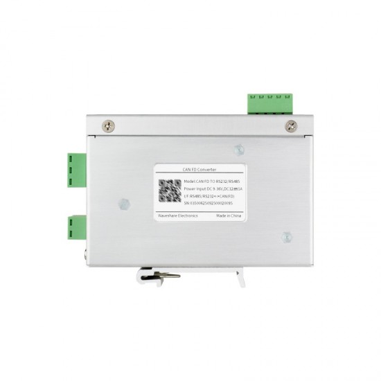 Waveshare CAN FD Protocol Converter, CAN FD To RS232/RS485 Bidirectional Data Communication, Supports 5 Data Conversion Modes And CAN 2.0A/2.0B Protocols, Rail-mount Support