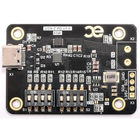 Capuf USB-C PD Power Delivery Trigger Board with Adjustable Voltage Output Capuf USB-C PD Power Delivery Trigger Board with Adjustable Voltage Output