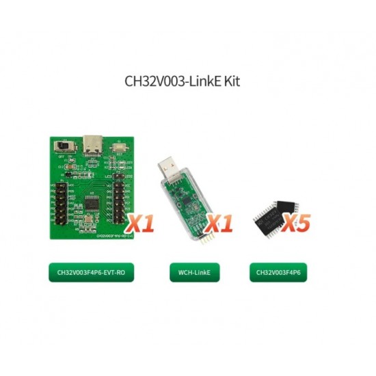 CH32V003F4P6 RISC-V MCU Development Kit  - WCH-LinkE-CH32V003F4P6-EVT 
