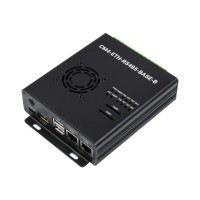 Dual ETH Mini-Computer For Raspberry Pi Compute Module 4 (NOT Included), Gigabit Ethernet, 4CH Isolated RS485 (Power Adapter Included)