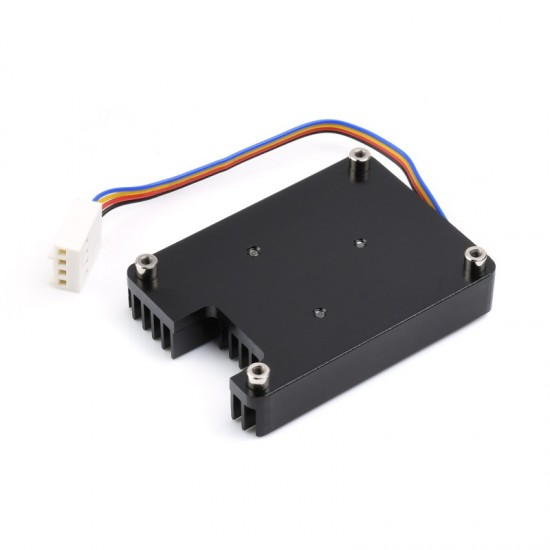 Waveshare Dedicated All-in-one 3007 Cooling Fan For Raspberry Pi Compute Module 4 CM4, Speed Adjustable, With Thermal Tapes, 5V Power Supply
