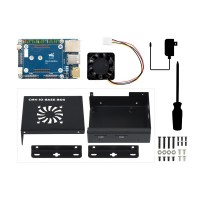 Mini-Computer Based on Raspberry Pi Compute Module 4 (NOT Included), Mini IO Board Lite Ver, Metal Case, with Cooling Fan