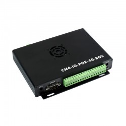 Industrial IoT Mini-Computer Based on Raspberry Pi Compute Module 4 (NOT Included), PoE, Metal Case, Cooling Fan, With SIM7600G-H-M.2 4G Module