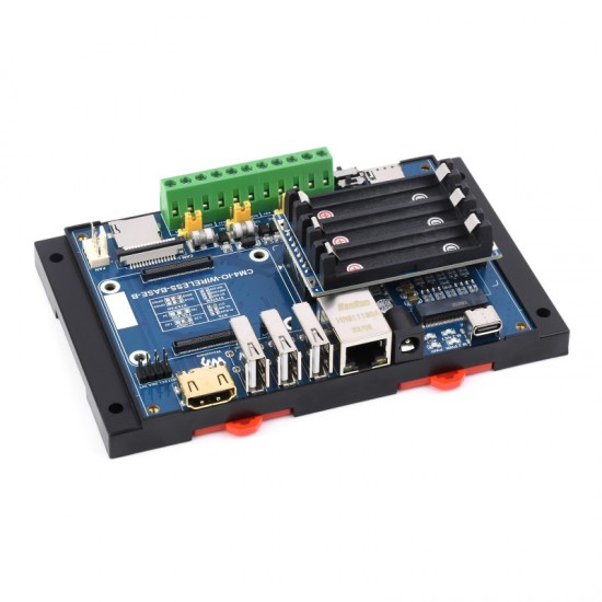 Industrial IoT 5G/4G Wireless Expansion Module Designed for Raspberry Pi Compute Module 4, With UPS Module, Onboard M.2 Slot