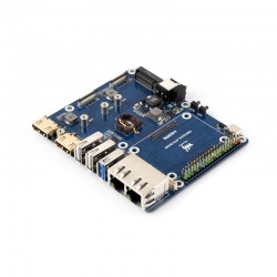 Gigabit / 2.5G Dual Ethernet Base Board For Raspberry Pi CM5. Dual RJ45 Ethernet Ports, Supports Dual 4K Display Outputs And Dual MIPI Interfaces