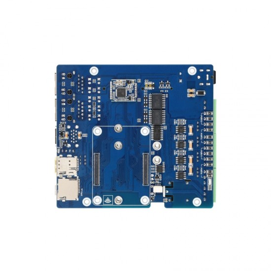 Waveshare Gigabit/2.5G Dual Ethernet Multi-Function Expansion Board Based On Raspberry Pi CM5 (NOT included), Supports RS485 Industrial Communication, 4G / 5G Module And 4K Display Output