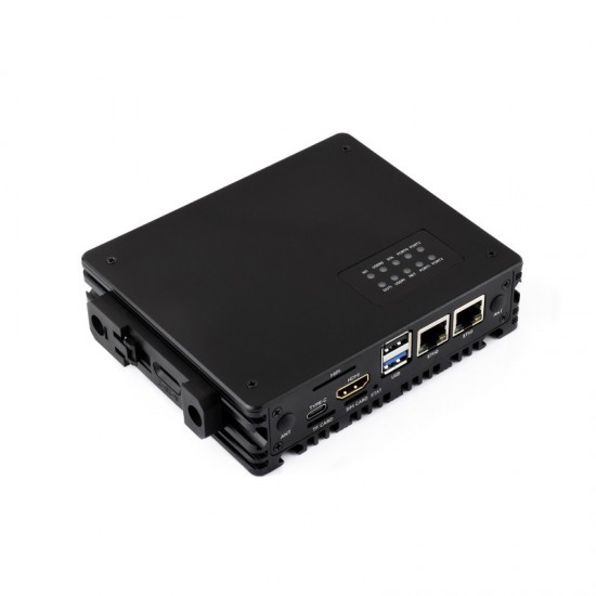 Waveshare Gigabit/2.5G Dual Ethernet Multi-Function Expansion Board Based On Raspberry Pi CM5 (NOT included), Supports RS485 Industrial Communication, 4G / 5G Module And 4K Display Output, With Case and Power Supply