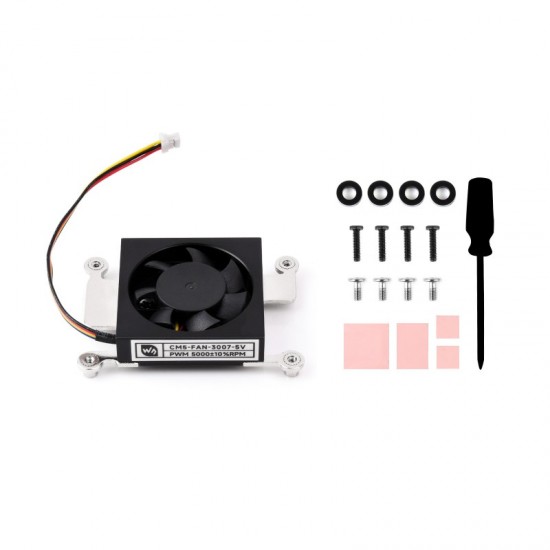 Dedicated 3007 Cooling Fan For Raspberry Pi Compute Module 5, Low Noise, With Thermal Tapes, 5V Power Supply