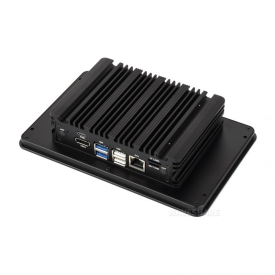 Waveshare 7inch Industrial HMI All-In-One Touch Display Development Board For Raspberry Pi Compute Module 5, 10-Point Touch, Optical Bonding Toughened Glass Panel, 5MP Front Camera, Supports RS485 And 4G/5G Communication