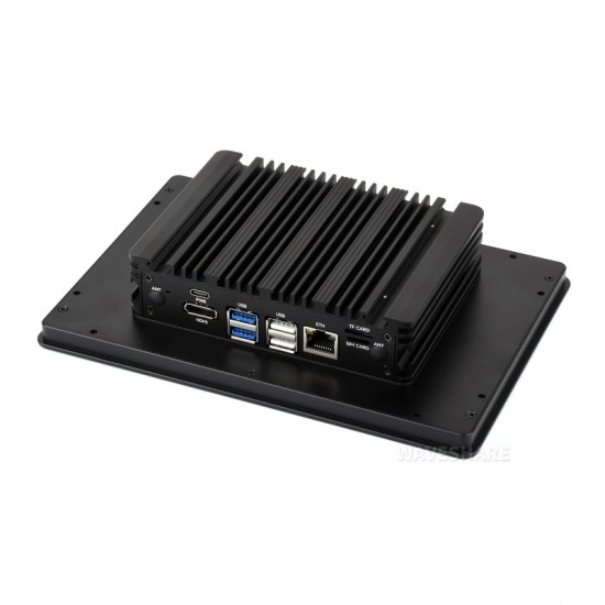 Waveshare 8inch Industrial HMI All-In-One Touch Display Development Board For Raspberry Pi Compute Module 5, 10-Point Touch, Optical Bonding Toughened Glass Panel, 5MP Front Camera, Supports RS485 And 4G/5G Communication