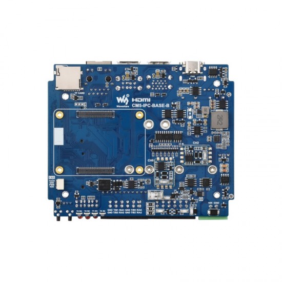 Waveshare Industrial Computer For Raspberry Pi Compute Module 5 (NOT included), 1000M Ethernet RJ45 port, Supports RS485 And 4G/5G Communication - 4 Ports RS485 Waveshare Industrial Computer For Raspberry Pi Compute Module 5 (NOT included), 1000M Ethernet RJ45 port, Supports RS485 And 4G/5G Communication - 4 Ports RS485