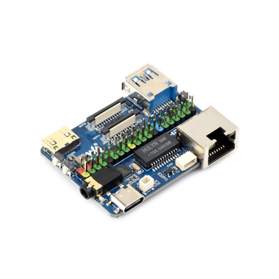 Waveshare CM5-NANO-B Mini Expansion Board For Raspberry Pi Compute Module 5, Same Size As The CM5, Supports 4K HDMI, USB 3.2, Gigabit Ethernet Port, Dual MIPI Interfaces [Solder Version]