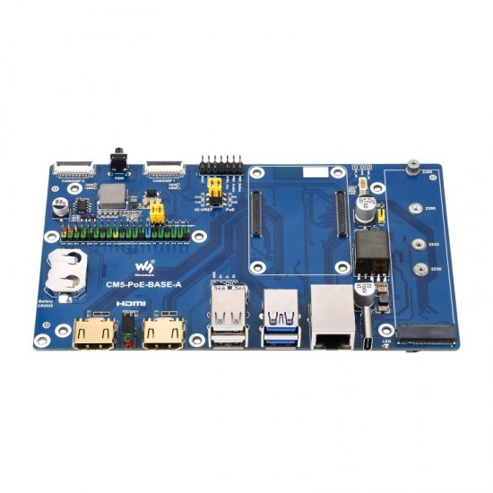 Waveshare Raspberry Pi Compute Module 5 IO Board With PoE Feature, For All Variants Of CM5