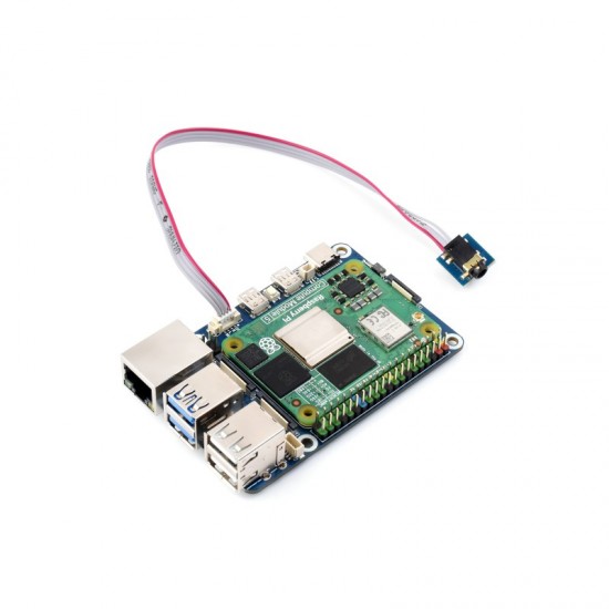 Waveshare CM5 To Pi 5 Adapter Board For Raspberry Pi 5, Alternative Solution for Raspberry Pi 5, Onboard Audio Header, Supports Connecting To Microphone Waveshare CM5 To Pi 5 Adapter Board For Raspberry Pi 5, Alternative Solution for Raspberry Pi 5, Onboard Audio Header, Supports Connecting To Microphone