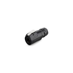 CNLINKO LP-12-C03PE-02-001 LP-12 Series 3-Pin Male Waterproof Circular Cable Connector Plug, IP67, 125V 5A, Solder Type