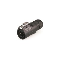 CNLINKO LP-12-C02PE-02-001 LP-12 Series 2-Pin Male Waterproof Circular Cable Connector Plug, IP67, 125V 5A, Solder Type