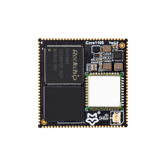 Luckfox Core1106 Core Board Based On Rockchip RV1106 Chip, 128MB RAM & 8GB eMMC, Integrates ARM Cortex-A7/RISC-V MCU/NPU/ISP Processors With Wireless Connectivity