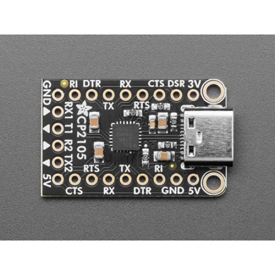 Adafruit CP2105 Friend - USB to Dual UART Serial Converters (MPN:6065)