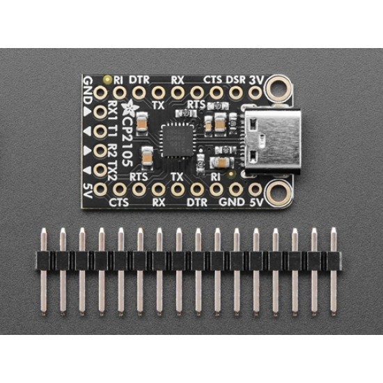 Adafruit CP2105 Friend - USB to Dual UART Serial Converters (MPN:6065)