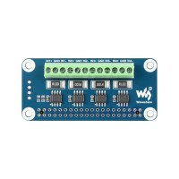 4-ch Current/Voltage/Power Monitor HAT for Raspberry Pi, I2C/SMBus