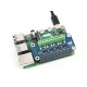 4-ch Current/Voltage/Power Monitor HAT for Raspberry Pi, I2C/SMBus