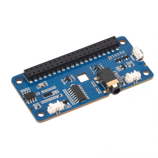 Waveshare DA7212 I2S Audio HAT Type B for Raspberry Pi, Stereo encoding/decoding, Onboard speaker headers and EEPROM chip, Supports rich audio processing functions, compatible with Raspberry Pi series boards